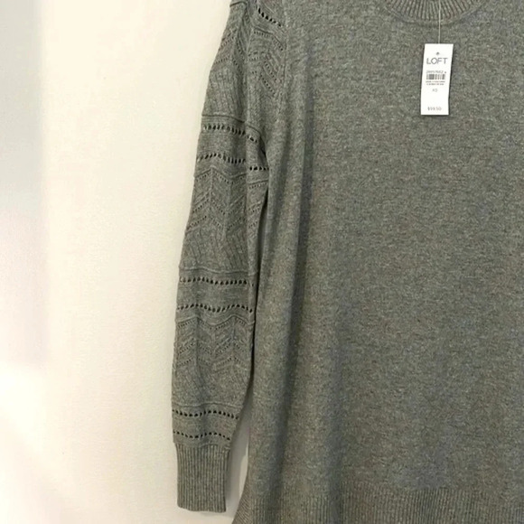 The Loft Women's Stitched Sleeve Sweater‎ Green Size XS - Picture 5 of 10